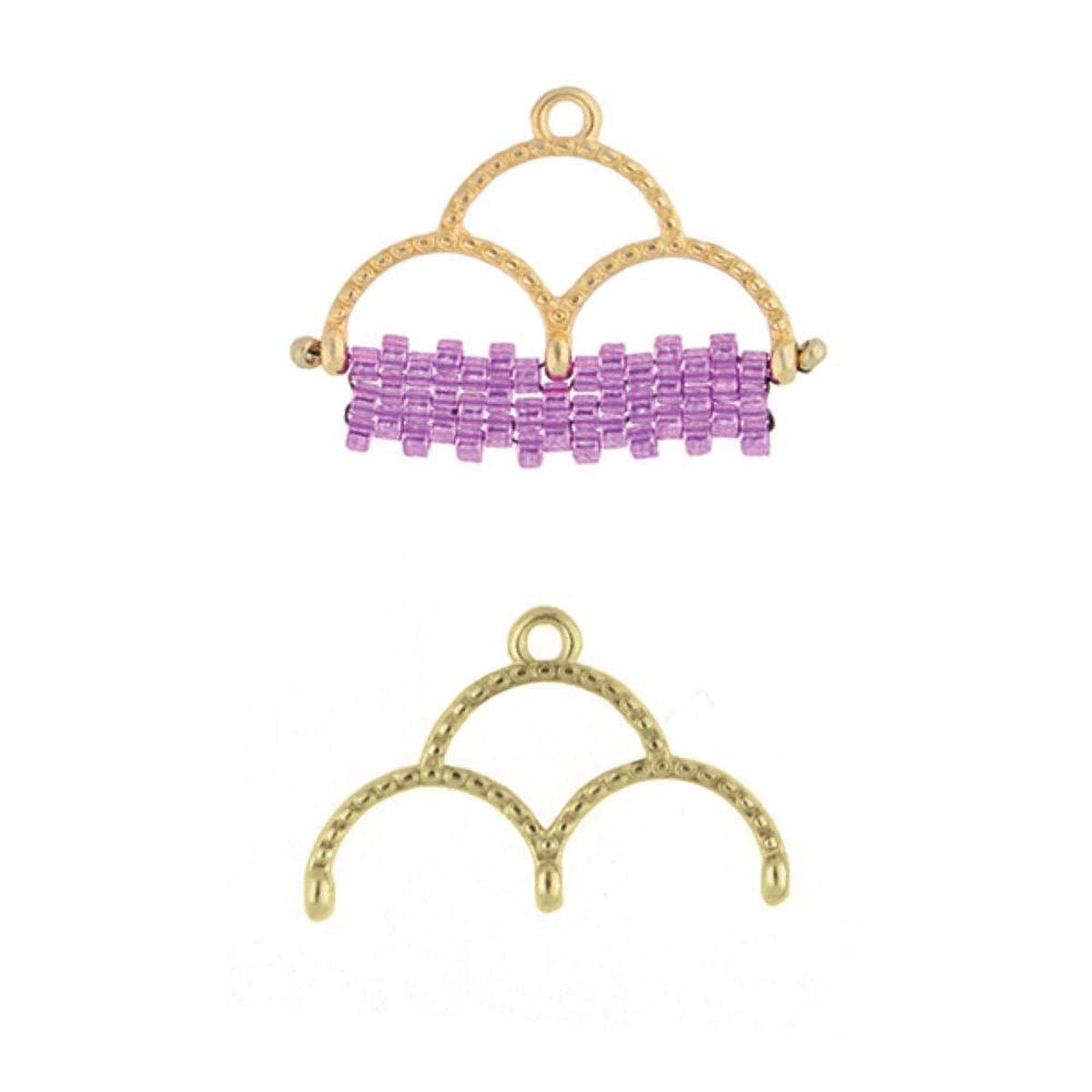Cymbal Delica Afslutning – Antik Messing (1 stk) - Uniq Perler - 124354