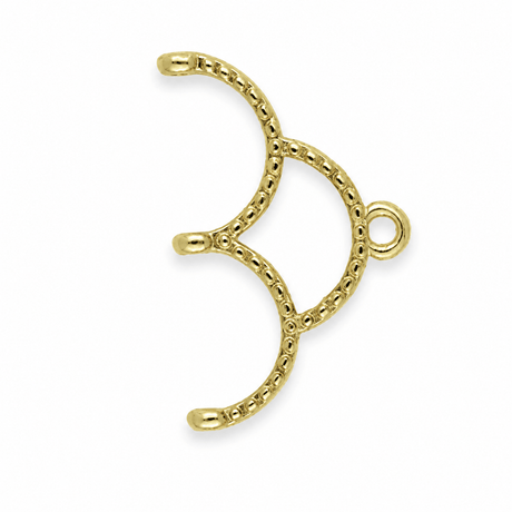 Cymbal Delica Afslutning – Antik Messing (22,8×14,2mm) 1 Stk - Uniq Perler - 124354