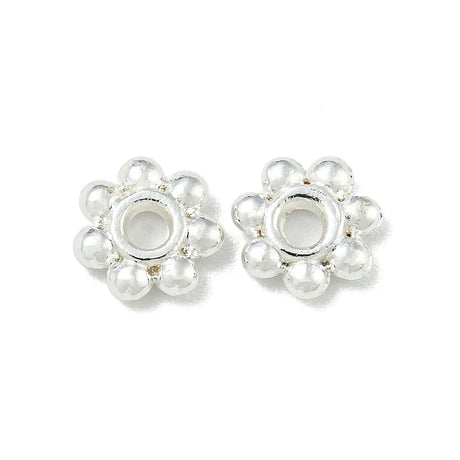 Daizy Messing Perler – Langtidsholdbar Forsølvning (4x1,5mm), 25 Stk - Uniq Perler - 113549