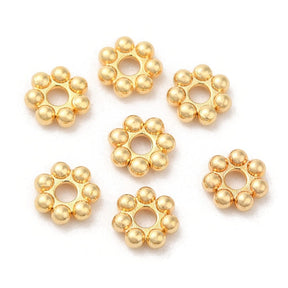 Daizy Metallperlen – 18K Vergoldet Stahl (6x1,5mm), 10 Stück - Uniq Perler - 113731