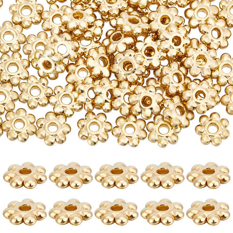 Daizy Perler – 18K Forgyldt Stål (6x1,5mm), 80 Stk - Uniq Perler - 112244