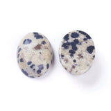 Dalmatiner Jasper Cabochons – Oval (10x14x5mm) 6 stk. - Uniq Perler - 
