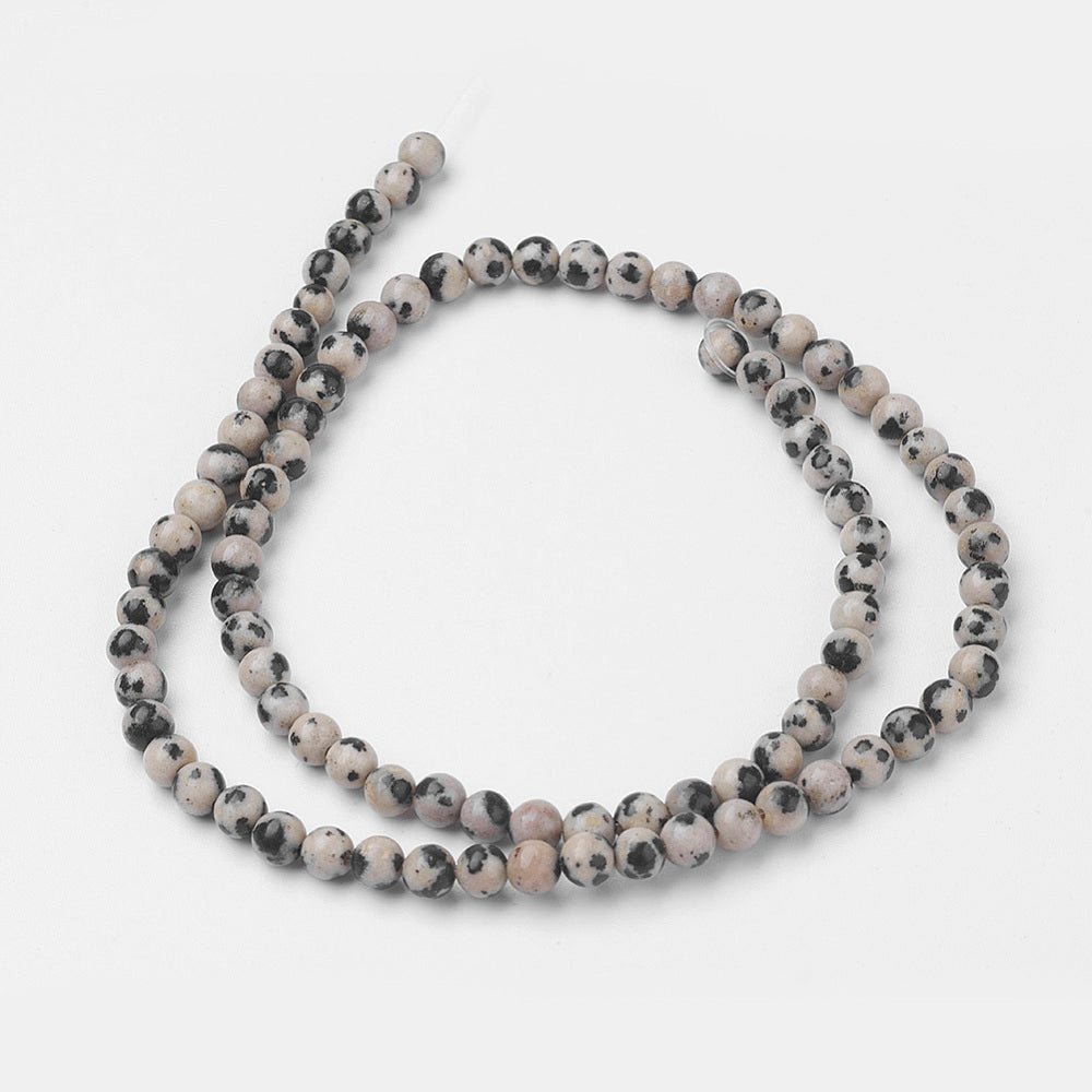 Dalmatiner Jasper Perler – Runde (4mm) - Uniq Perler - 