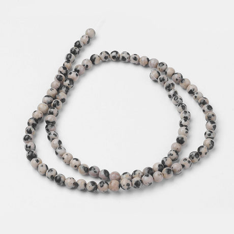 Dalmatiner Jasper Perler – Runde (4mm) - Uniq Perler - 