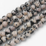 Dalmatiner Jasper Perler – Runde (4mm) - Uniq Perler - 