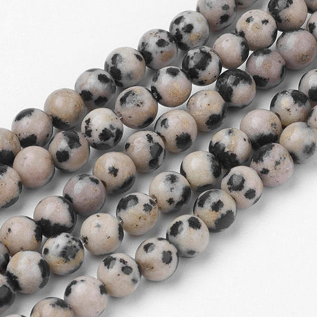 Dalmatiner Jasper Perler – Runde (4mm) - Uniq Perler - 