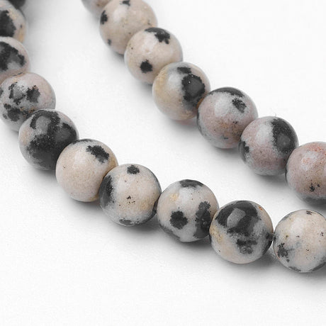 Dalmatiner Jasper Perler – Runde (4mm) - Uniq Perler - 