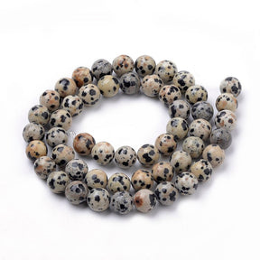 Dalmatiner Jasper Perler – Runde (8mm) - Uniq Perler - 