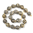 Dalmatiner Jaspis Perler – Facetterede, Runde (15~16mm) - Uniq Perler - 