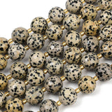 Dalmatiner Jaspis Perler – Facetterede, Runde (15~16mm) - Uniq Perler - 