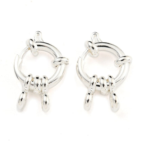 Dekorativ Springlås – Forsølvet Stål (16mm) - Uniq Perler - 113277