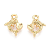 Delfin Vedhæng – 18K Langtidsholdbar Forgyldt (12,5x3x10mm) 2 stk. - Uniq Perler - 115701