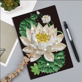 Diamond Painting Notesbog Sæt – Blomst (210x150mm) - Uniq Perler - 124019