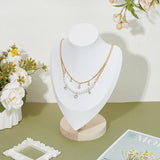 Display Buste Til Udstilling – Imiteret Hvidt Læder (26 cm) - Uniq Perler - 