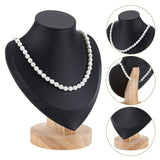 Display Buste Til Udstilling – Imiteret Sort Læder (17,5x14cm) - Uniq Perler - 116163