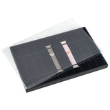 Display, PU Læder med 10 Rum & Transparent PVC Låg (26x40x2.5cm) Pr. sæt - Uniq Perler - 