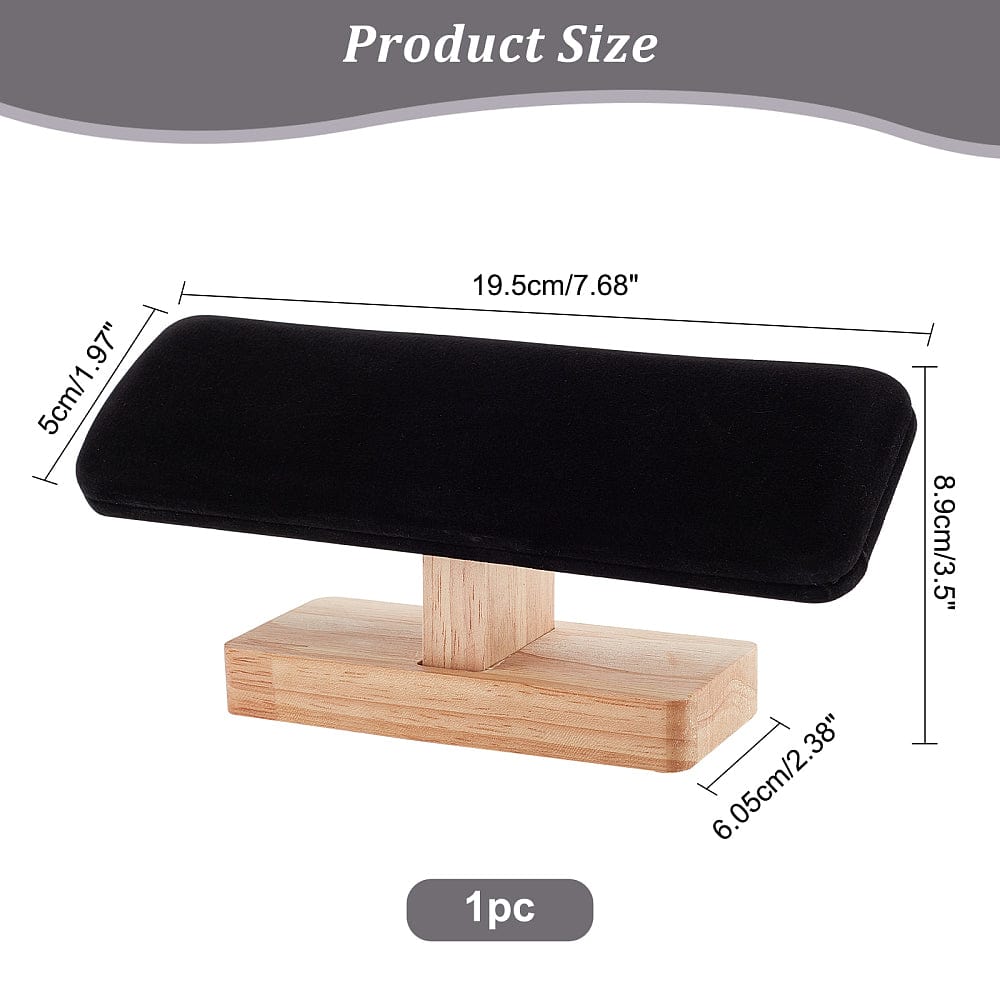 Display Til Armbånd Og Ure – Sort Imiteret Ruskind - Uniq Perler - 273735