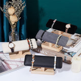 Display Til Armbånd Og Ure – Sort Imiteret Ruskind - Uniq Perler - 273735