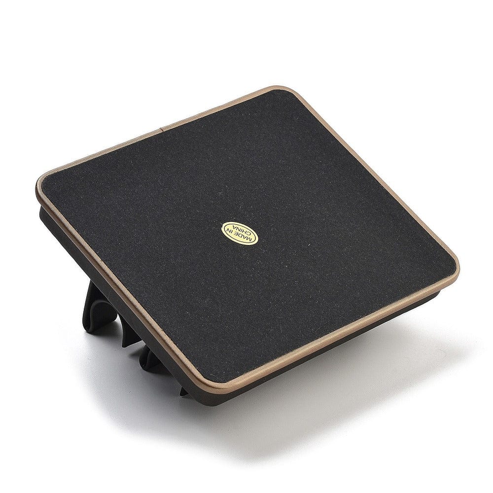 Display Til Fingerringe – Sort Imiteret Læder (12x11,5x6cm) - Uniq Perler - 113732