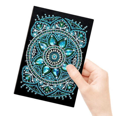 DIY Diamond Painting Notesbog Sæt – Blomstermønster (207x142x8mm) - Uniq Perler - 123512