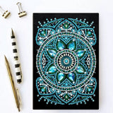 DIY Diamond Painting Notesbog Sæt – Blomstermønster (207x142x8mm) - Uniq Perler - 123512