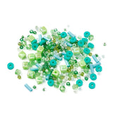 DIY Kasse Med 10 Forskellige Perler & Elastik – Grøn (1 - 6mm) - Uniq Perler - 115843