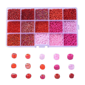 DIY-Set mit 15 Farben Saatperlen - 2mm - Uniq Perler - 0001489622