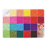 DIY Kasse Med 21 Farver Seed Beads & Andre Perler - Uniq Perler - 115836