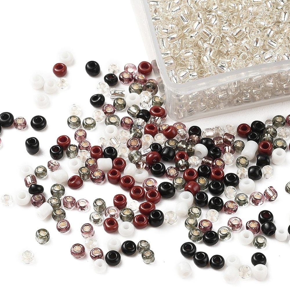 DIY Kasse Med 6 Farver Seed Beads – 2mm, Ca. 4500 Stk - Uniq Perler - 567845