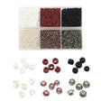 DIY Kasse Med 6 Farver Seed Beads – 2mm, Ca. 4500 Stk - Uniq Perler - 567845
