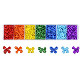 DIY-Set mit 7 Farben Perlen – 2mm, Ca. 3500 Stück - Uniq Perler - 114804
