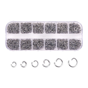 DIY Box With Steel Jump rings – Mixed Sizes (2 - 6.4mm) - Uniq Perler - 114333
