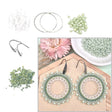 DIY Kit – Round Earrings in Brick Stitch (Green) 4mm - Uniq Perler - 115946