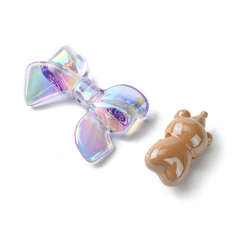 DIY Nøglering Sæt - Lilla Perler & Figurer (Flere Dele) - Uniq Perler - 114822