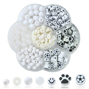 DIY Perlen-Set – Acryl & Fimo Perlen (Weiß) - Uniq Perler - 
