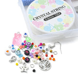 DIY Sæt – 18 Farver Seed Beads, Elastik, Saks & Vedhæng - Uniq Perler - 115838