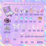 DIY Sæt – 350 Dele Krystal Glas Vedhæng & Smykketilbehør - Uniq Perler - 113665