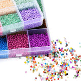DIY Sæt – 48 Farver Seed Beads, Vedhæng, Elastik, Saks, Låse mm. - Uniq Perler - 115844