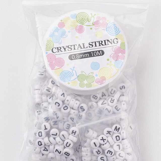 DIY Sæt – Bogstavperler & Elastik - Uniq Perler - 115309