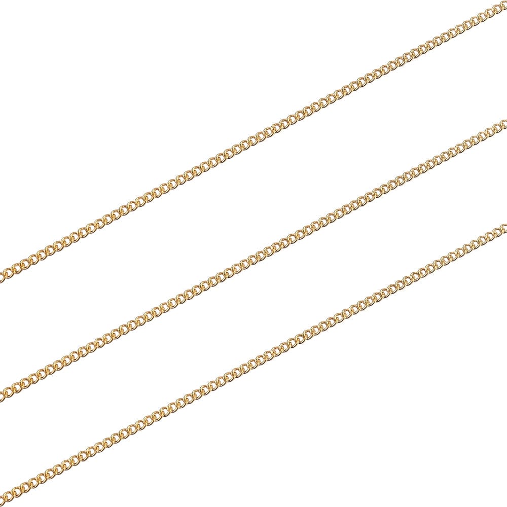 DIY Sæt – Forgyldt Stål Med Kæde, Låse og Øskner - Uniq Perler - 11854