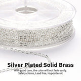 DIY Sæt - Forsølvet Kæde Sæt Med Kæde, Låse og Øskner - Uniq Perler - 111555