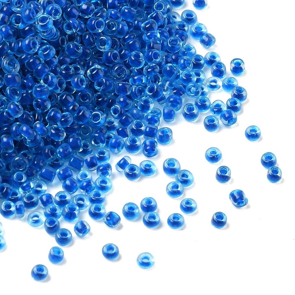 Diy Set - Glass Beads Seed Beads – Round Blue (2 - 4mm, 25 bags) - Uniq Perler - 117272