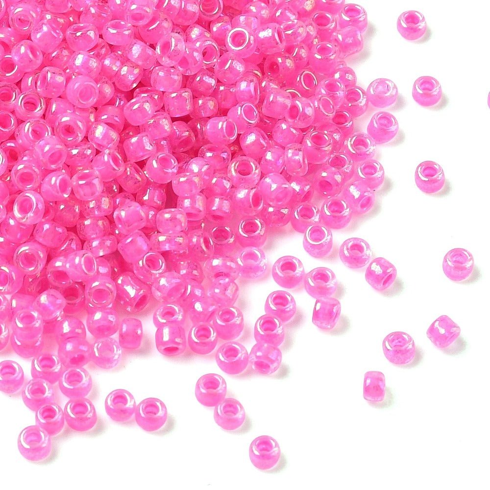 Diy Set - Glass Beads Seed Beads – Round Pink (2 - 4mm, 25 bags) - Uniq Perler - 117273