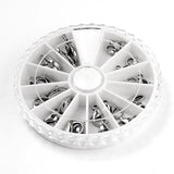 DIY Sæt Med Assorterede Karabinlåse – Stål, 24 stk - Uniq Perler - 113460