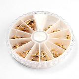 DIY Sæt Med Assorteret Karabin Låse – Forgyldt Stål, 24 stk - Uniq Perler - 113733