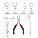 DIY Sæt Med Øskner, Låse, Tang & Pincet – Messing, Ca. 1161 Dele - Uniq Perler - 884852