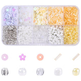 DIY Sæt Med Pailletter Og Seed Beads – Beige (4~6x1,4~5mm) - Uniq Perler - 125778