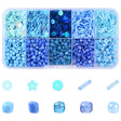 DIY Sæt Med Pailletter Og Seed Beads – Blå (5x1,4mm) - Uniq Perler - 125787