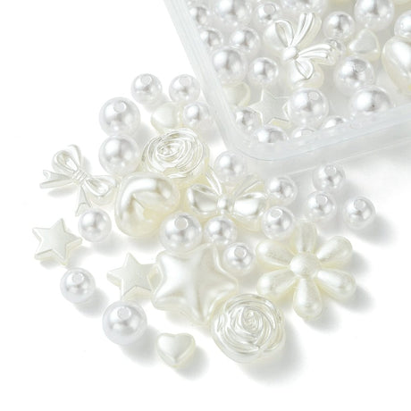 DIY Sæt Med Plastik perler & Elastik – Hvid - Uniq Perler - 115847