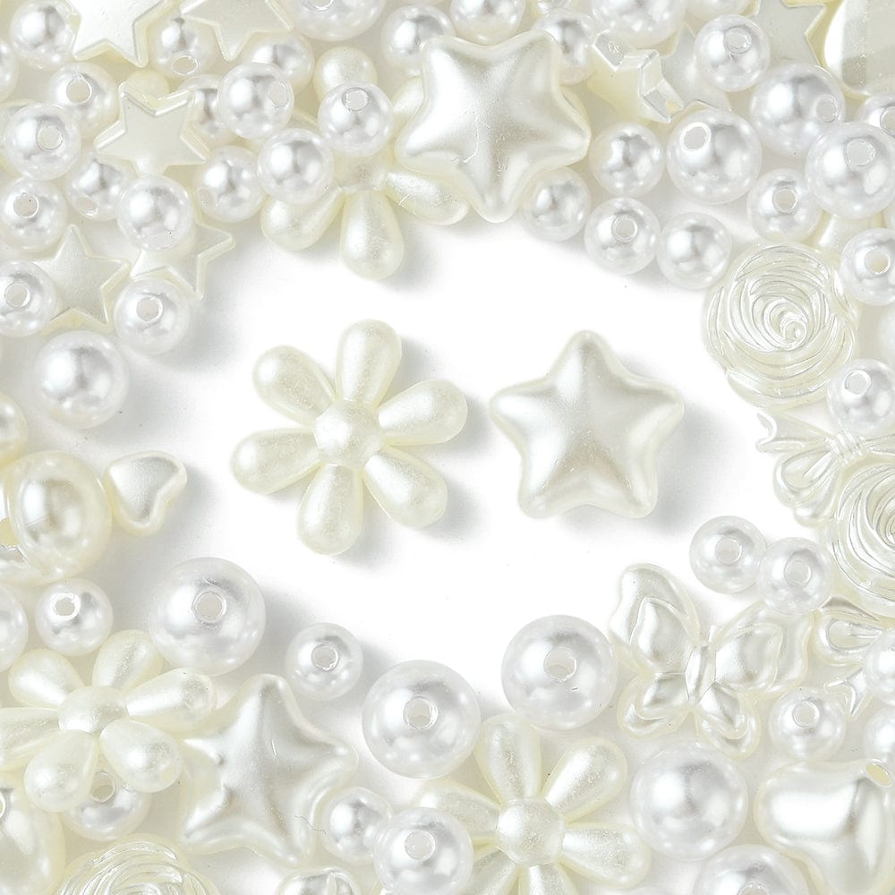 DIY Sæt Med Plastik perler & Elastik – Hvid - Uniq Perler - 115847